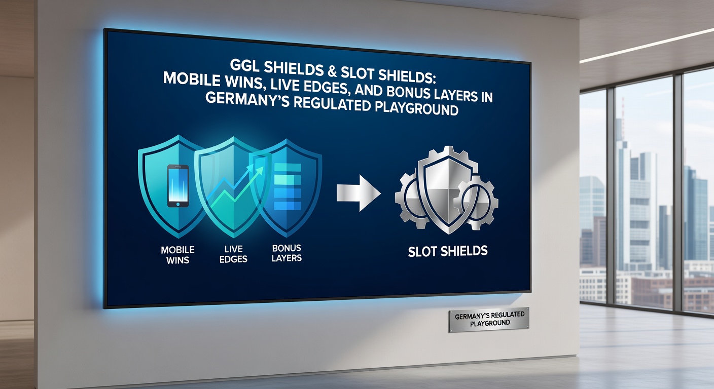 Darstellung eines digitalen Schutzwalls mit GGL-Logo, Slots und mobilen Geräten im Vordergrund, symbolisierend Sicherheit im deutschen Online-Glücksspiel