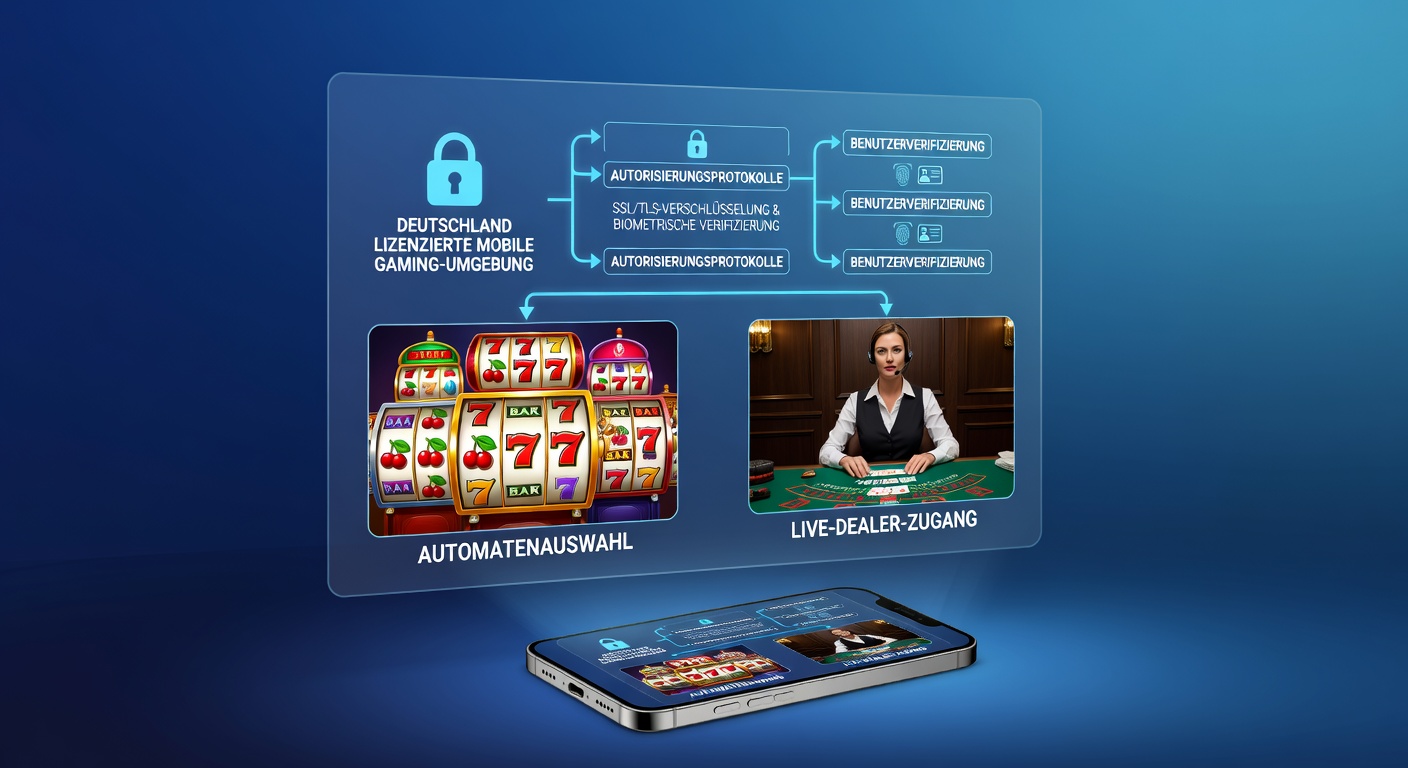 Illustration von Authentifizierungsprotokollen in mobilen Casino-Apps mit Fokus auf deutsche Lizenzierung