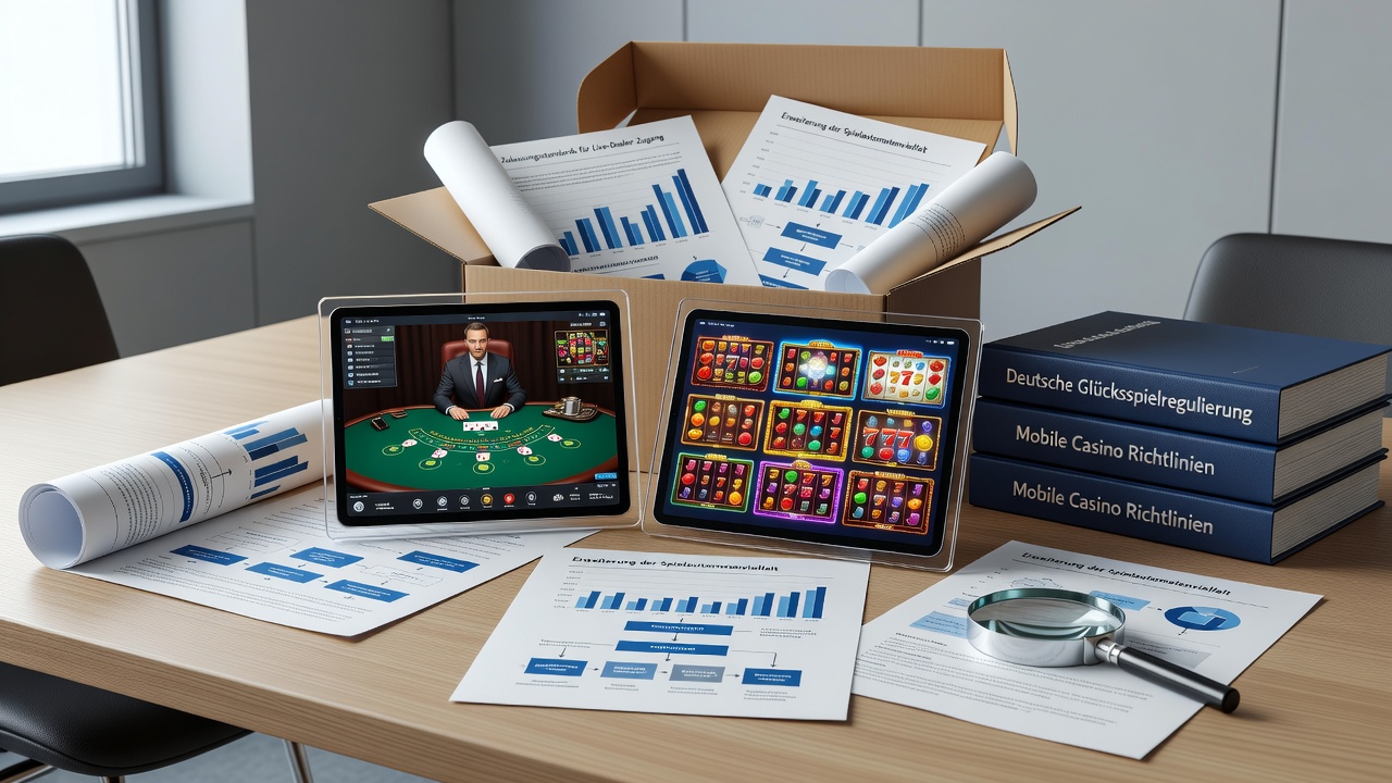 Illustration zu erweiterten Slot- und Live-Dealer-Optionen durch Genehmigungsstandards